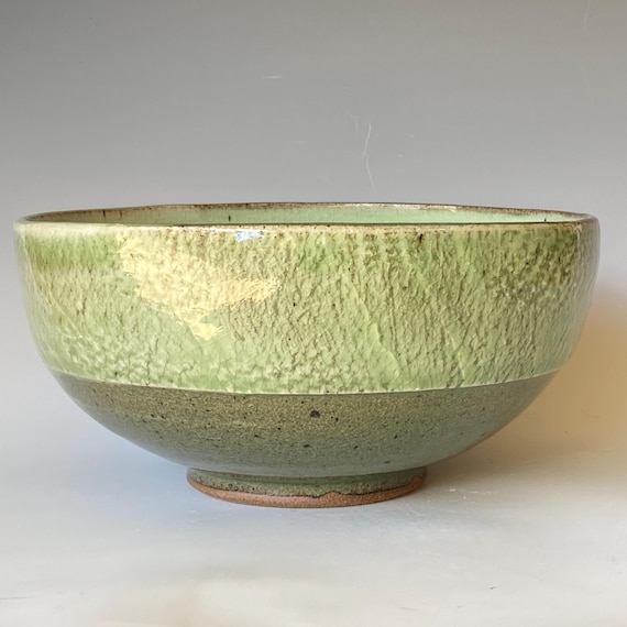 Apple Green Handmade Ceramic Bowl, CBJN6AGC19