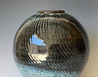 Textured Handmade Ceramic Sphere Vase, CVJN6CH37