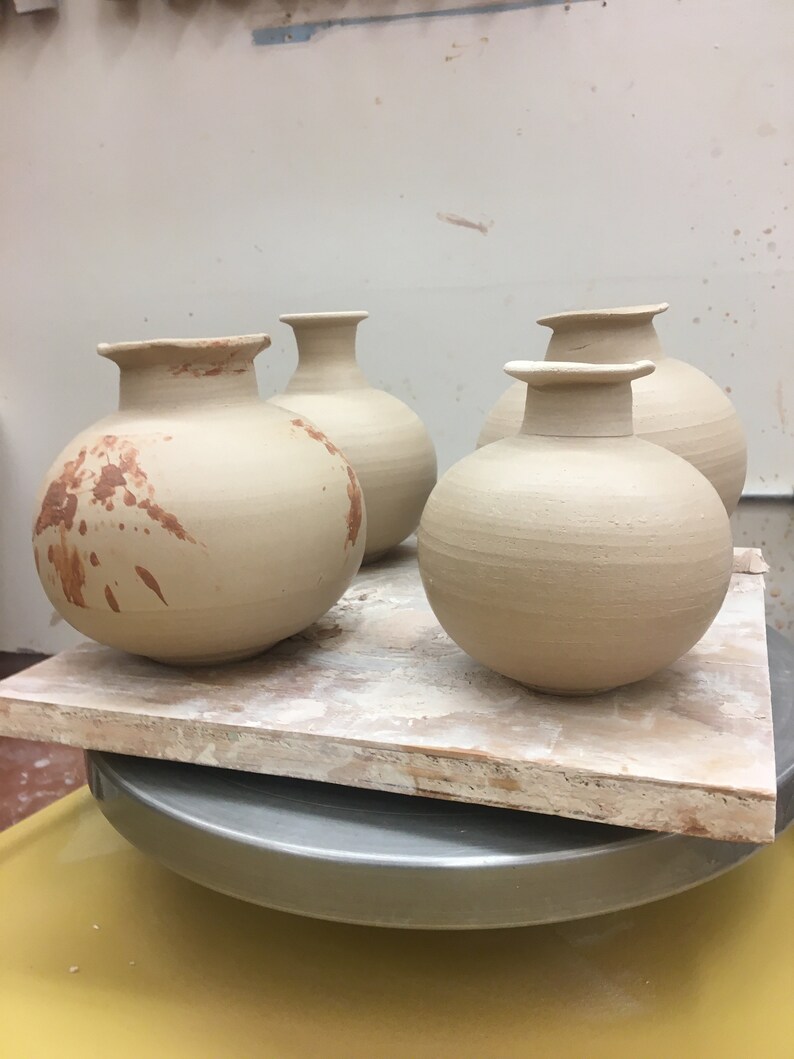 White Ceramic Vase Handmade wheel thrown Vase CVDC19LTOW12 | Etsy