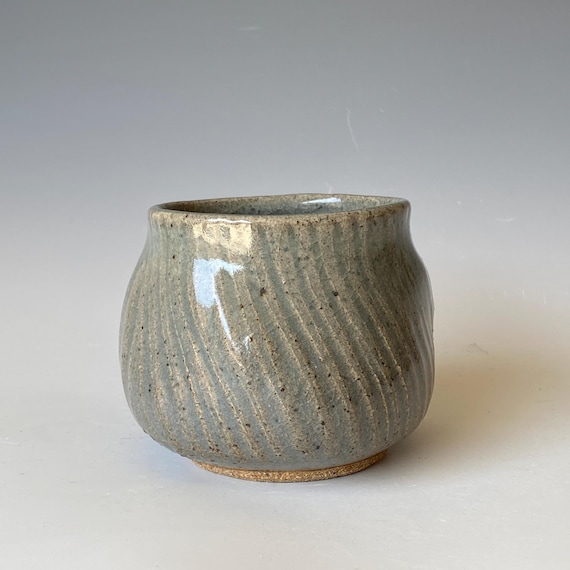 Handmade Twisted Ceramic Tea Bowl, CCSP5CLR59