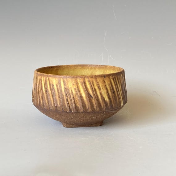 Rustic Shallow Handmade Ceramic Tea Cup TCAG5BM32