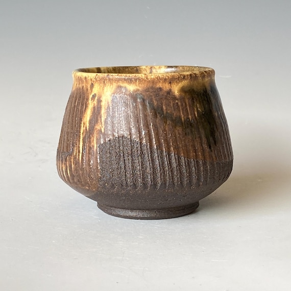 Black Mountain Series Tea Cup, Handmade Ceramic Cup, YUNOMI TCDC4BM16