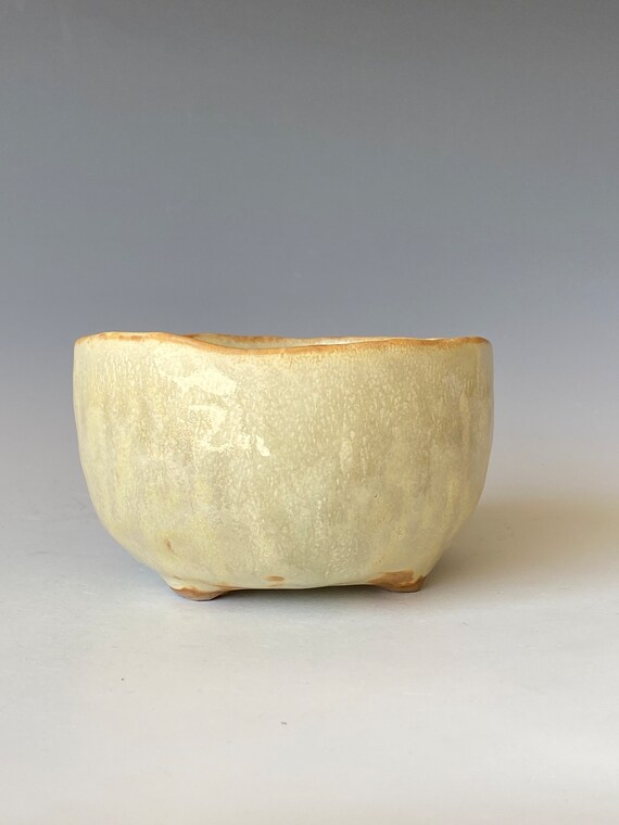 Handmade Ceramic Pinch Bowl: Rustic Tea Cup, 12 oz