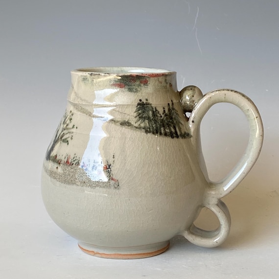 Distant Hills, Handmade Mug, Ceramic Coffee Mug, CMJN6CLR42