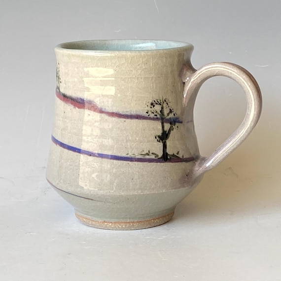 Distant Hills, Handmade Ceramic Coffee Mug,  CMSP6CLR39