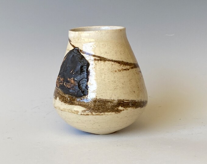 Small Handmade, Hand painted Ceramic Vase, CVOC3SV23