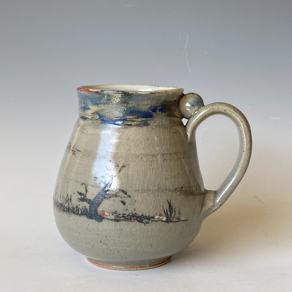 Distant Hills, Handmade Mug, Ceramic Coffee Mug, CMJN6CLR45