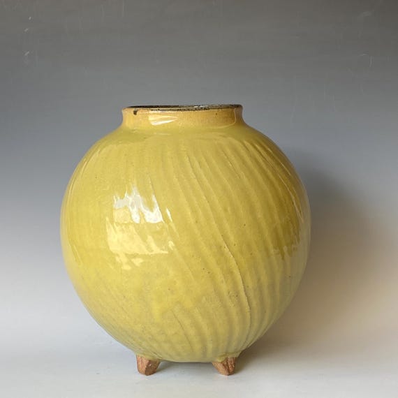 A Shade of Yellow Handmade Ceramic Vase, Moon Vase, CVJN6BRY7
