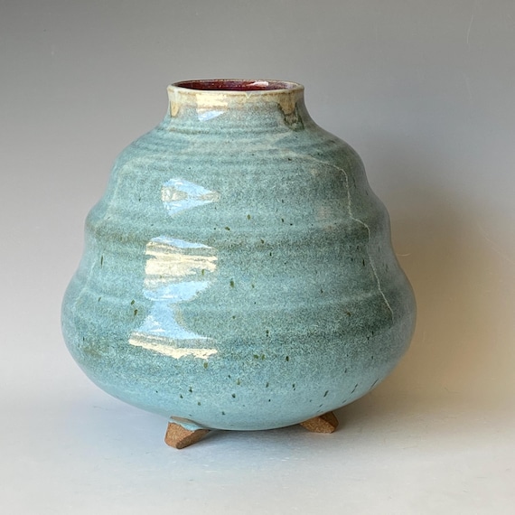 A Shade of Turquoise, Handmade Ceramic Vase, CVSP6TOC19