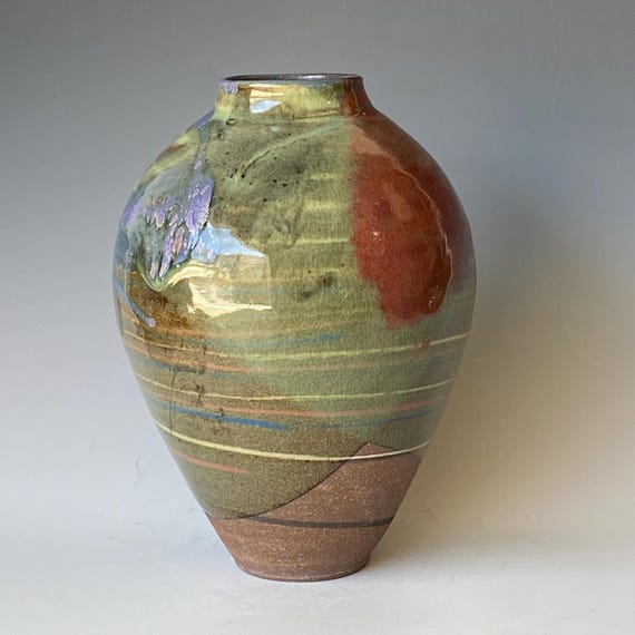 Landscape, Handmade Ceramic Vase, CVSP6ACRS14