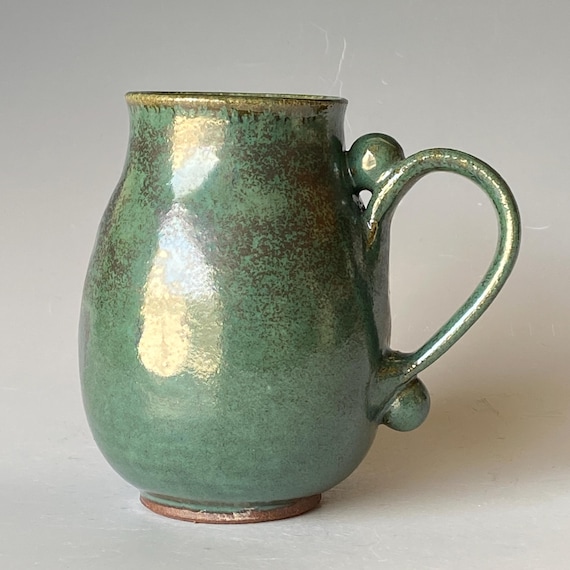 A Shade of Turquoise, Handmade Ceramic Coffee Mug 18 oz, CMJN6SCH32