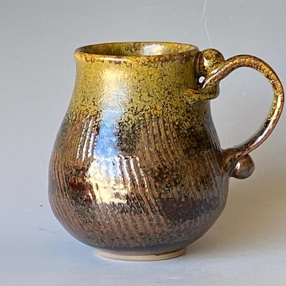 Large Handmade Textured Mug, Ceramic Coffee Mug, CMMH6TD26
