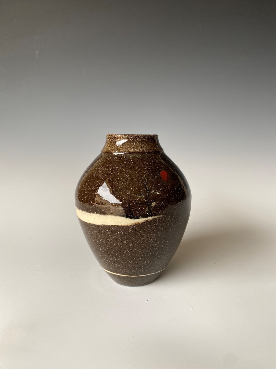 Dark Brown Small Handmade Pottery Vase Wheel Thrown Pottery - Etsy