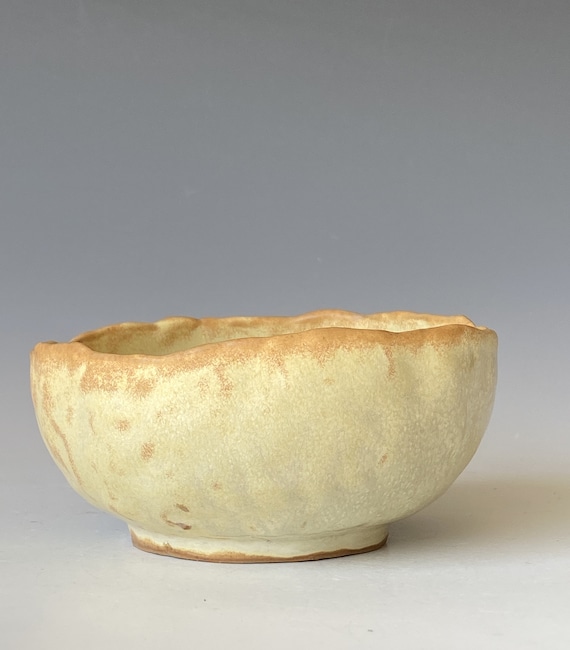 Handmade Ceramic Pinch Bowl: Rustic Tea Cup (10 oz)
