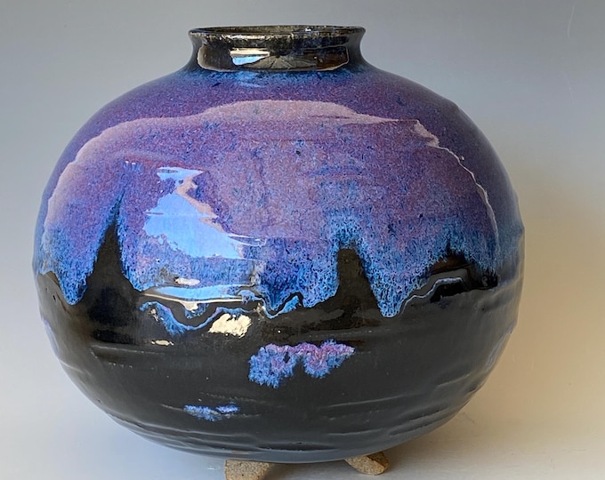 Handmade Ceramic Vase, Pottery Vase, CVSP5BLK16