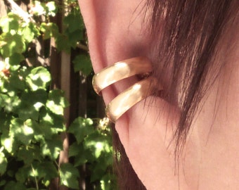 Gold Filled unpierced earrings, non-pierced earrings, ear cuff, ear wrap, minimalist earcuff, clip-on earring, modern ear cuff, ear band