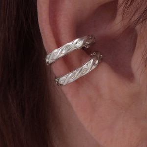 ear cuff, ear wrap, Sterling Silver unpierced earrings, non-pierced earrings, ear cuff, ear wrap, minimalist earcuff, clip-on earring