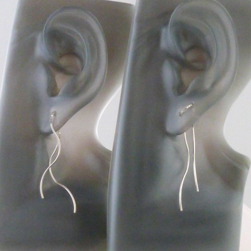 Sterling Silver Thread Earring Threader Earring Light Weight Etsy