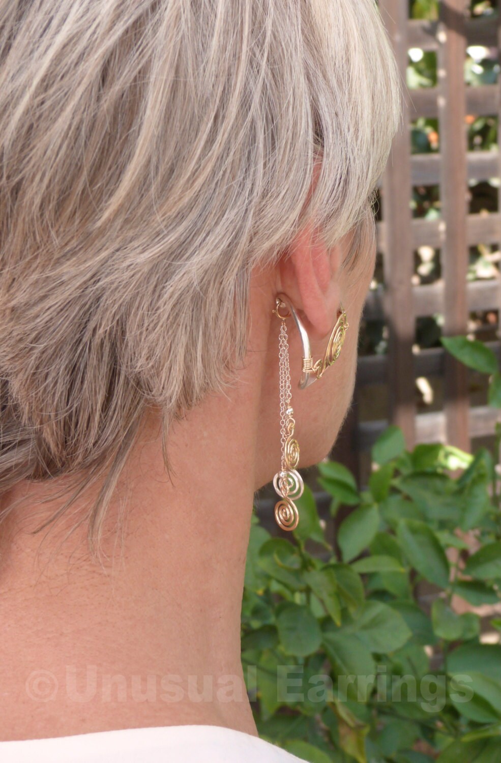 Nonpierced earrings unpierced earrings Gold & Silver mixed Etsy