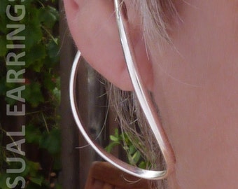 Sterling Silver unpierced earrings, non-pierced earrings, ear cuff, ear wrap, earring jackets, minimalist earcuff, clip-on earring