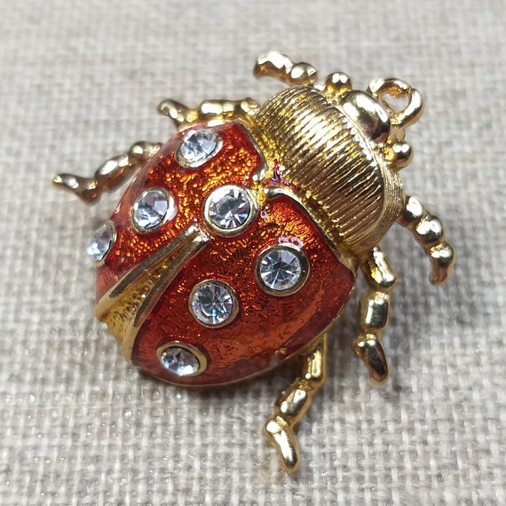 Broche Vintage En Forme De Scarabée - Bijou Ancien, Occasion - Sans Marque, Style Rétro, Fabriqué En France