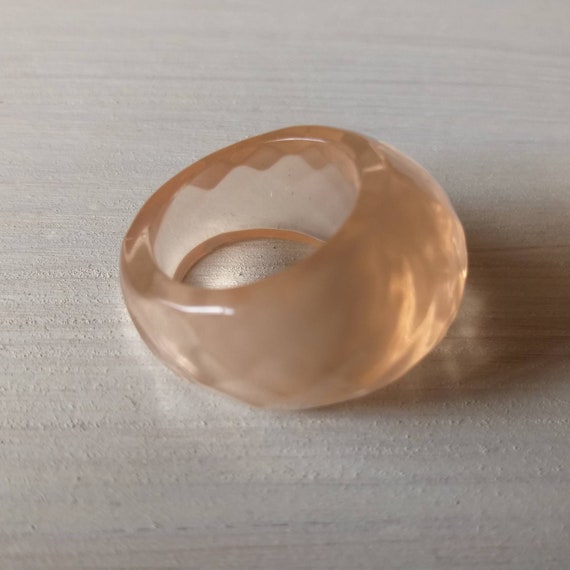 Transparent Faceted Plastic Rings
