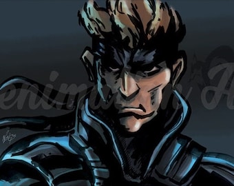 Metal Gear Solid: Solid Snake Art Print - Playstation Video Game Fan Art
