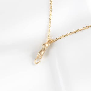 Cat Necklace, Gold Charm Necklace, Cat Lover Necklace, Cat Jewelry, Tiny Cat Charm, Pet lover gift, Cat lover gift, Animal necklace, Dainty