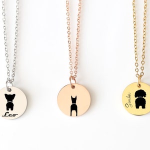 Custom Dog Breed Necklace. Personalized dog butt necklace Silhouette pendant Dog lover gift Dog charm Memorial pet jewelry Animal lovers