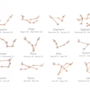 Bransoletka zodiakalna, bransoletka konstelacji, bransoletka astrologiczna z horoskopem, bransoletka Skorpion Waga Panna Strzelec Znak zodiaku Delikatna biżuteria