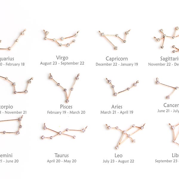 Zodiac Bracelet, Constellation Bracelet, Horoscope Astrology Bracelet, Scorpio Libra Virgo Sagittarius Bracelet Zodiac Sign Dainty jewelry