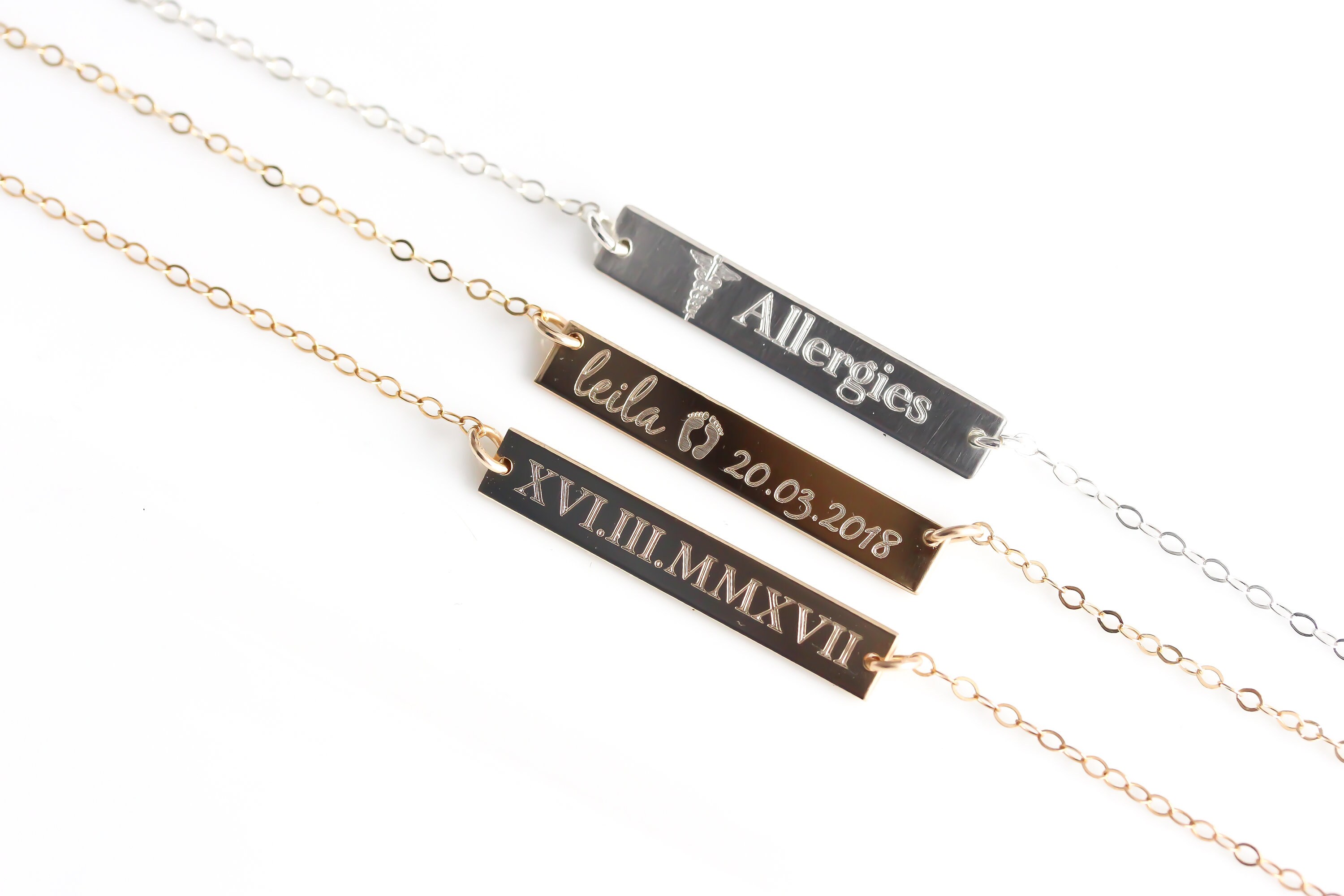 Collana Argento 925 Oro Personalizzabile Con Nome Stampatello | Silver - Foto 5