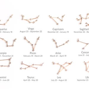 Naszyjnik zodiaku, naszyjnik konstelacji. Naszyjnik z horoskopem astrologicznym, naszyjnik Skorpion Waga Panna Strzelec Znak zodiaku Delikatna biżuteria