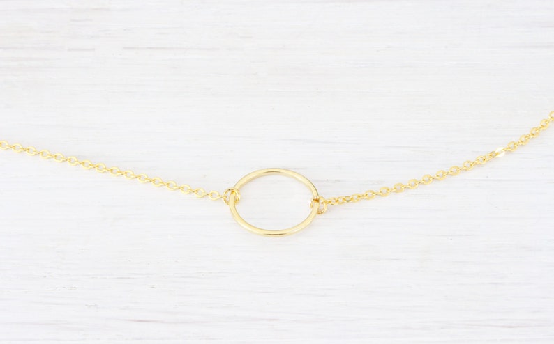 Gold Ring Necklace for Women Gift Necklace Love Necklace Mother Gift Bridesmaids Gift Wedding Gift Graduation gift image 2