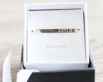 14K Gold Filled Personalisiertes Namensarmband - Benutzerdefinierte Datumsteller