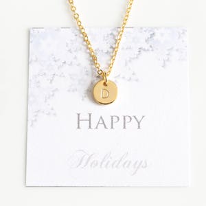 Initial Necklace, Letter Gold Silver Rose Gold Initial Hand Stamped Necklace, Personalized custom necklace, best friend bridesmaid gift image 8