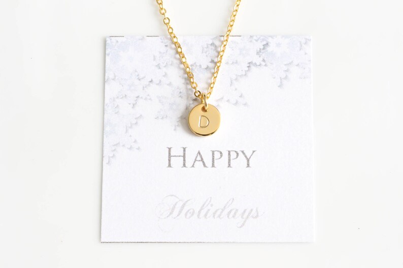 Initial Necklace, Letter Gold Silver Rose Gold Initial Hand Stamped Necklace, Personalized custom necklace, best friend bridesmaid gift image 8