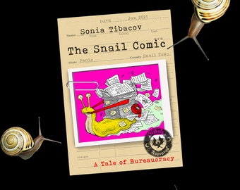The Snail Comic zine, A5 zine, underground comics, snail comic