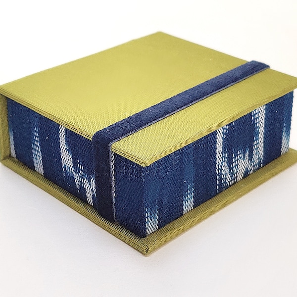 Instax Square SQ Photo Box | Display Box | Handmade using imported bookcloth |  Graduation Gift | Keepsake Album | Green and Ethnic blue