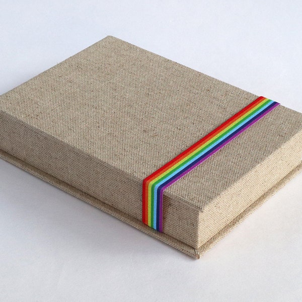 LGBT box for 4x6in photos - Gay Pride Rainbow Design | Gay Gift | Photo Storage | Presentation Box | Keepsake | Photo Album