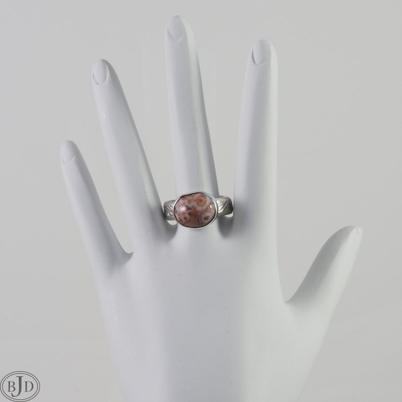 Pink Lake Superior Thomsonite Sterling Silver Ring