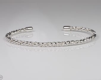 Pulsera de alambre trenzado en plata de ley - 1318