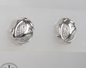 Argentium Sterling Silver Beetle Earrings - Tribute - 1265