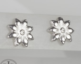 Pendientes de plata de ley Argentium con forma de flor - Homenaje - 1265