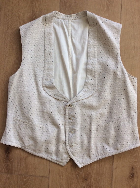 Antique 1800s Gentleman’s Waistcoat + Men’s Cotton