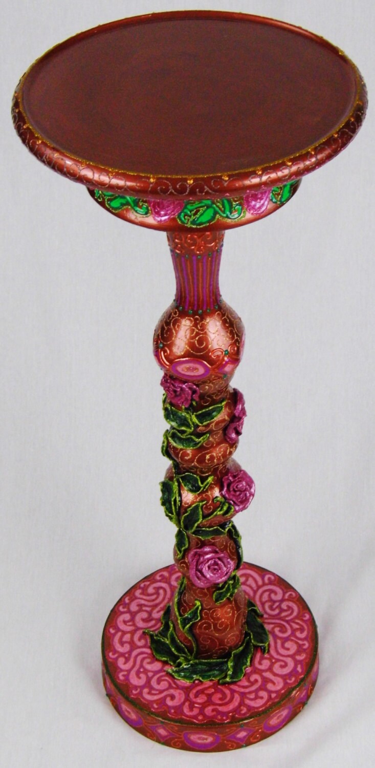 COPPER ROSE STAND for Plants in Hand Painted iridescent Etsy