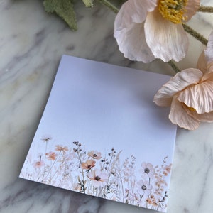 Foglietti adesivi con fiori di campo 3,5 x 3,5 / Foglietti adesivi per planner