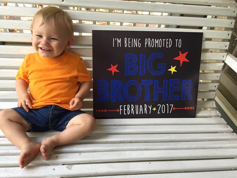 Promoted to Big Brother Sign / Going to Be a Big Brother Sign Etsy