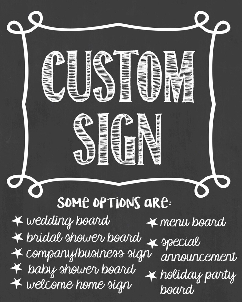 Custom Chalkboard Sign/Custom Chalkboard/Personalized Chalkboard