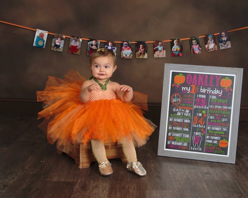 Pumpkin Patch Chalkboard First Birthday Pumpkin Chalkboard Girl First Birthday Chalkboard Sign Pumpkin Halloween ChalkboardDigital File